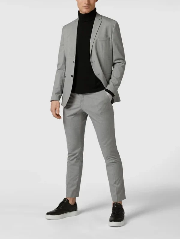 Angebote ? Selected Homme Slim Fit 2-Knopf-Sakko Mit Stretch-Anteil – Hellgrau Meliert ⭐ 1