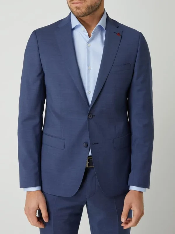 Bestpreis ? Roy Robson Slim Fit 2-Knopf-Sakko Aus Schurwolle ‘Techno Suit’ – Blau ? 5