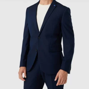 Beste Bewertungen von ? S.Oliver BLACK LABEL Slim Fit 2-Knopf-Sakko Mit Webstruktur – Marineblau ? 13