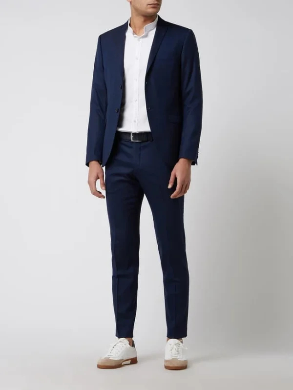 Beste Bewertungen von ? Tiger Of Sweden Slim Fit 2-Knopf-Sakko Aus Woll-Elasthan-Mix Modell ‘Jil’ – Blau ✔️ 1