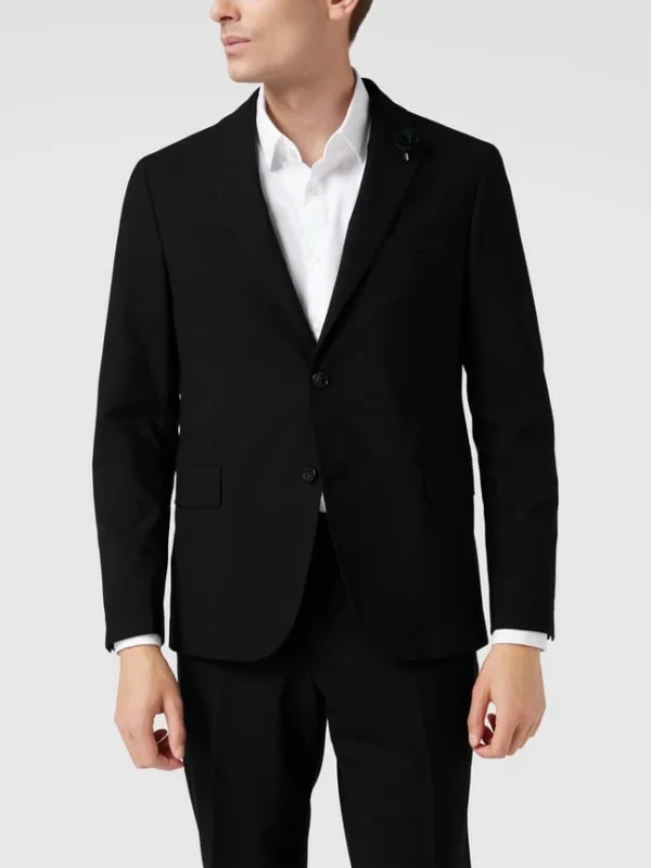 Aktion ? Tommy Hilfiger Anzug Mit Anstecknadel Modell ‘MAN CONSTRUCTED SUIT’ – Schwarz ✨ 5