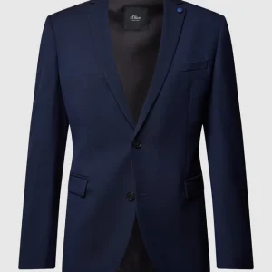 Beste Bewertungen von ? S.Oliver BLACK LABEL Slim Fit 2-Knopf-Sakko Mit Webstruktur – Marineblau ? 9