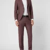 Aktion ? Wilvorst Slim Fit 2-Knopf-Sakko Aus Wolle – Bordeaux Rot ? 25