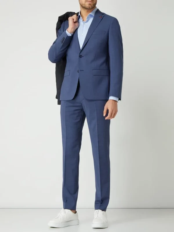 Bestpreis ? Roy Robson Slim Fit 2-Knopf-Sakko Aus Schurwolle ‘Techno Suit’ – Blau ? 1