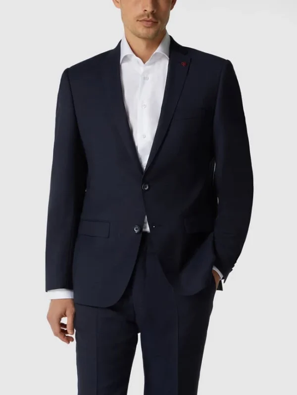 Brandneu ? Roy Robson Slim Fit 2-Knopf-Sakko Aus Schurwolle ‘Techno Suit’ – Marineblau ⌛ 5