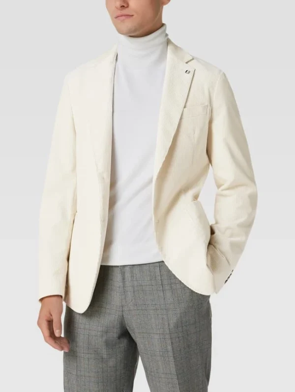 Schlussverkauf ? BOSS Slim Fit 2-Knopf-Sakko Aus Cord Modell ‘Hanry’ – Offwhite ? 5